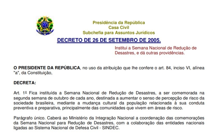 Decreto de 26 de setembro de 2005